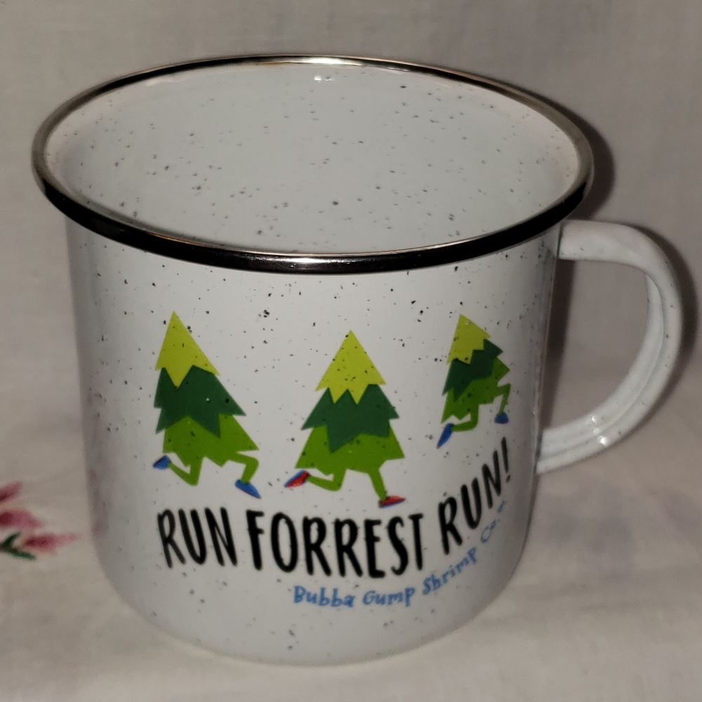 Run Forrest Run White Enamel Mug